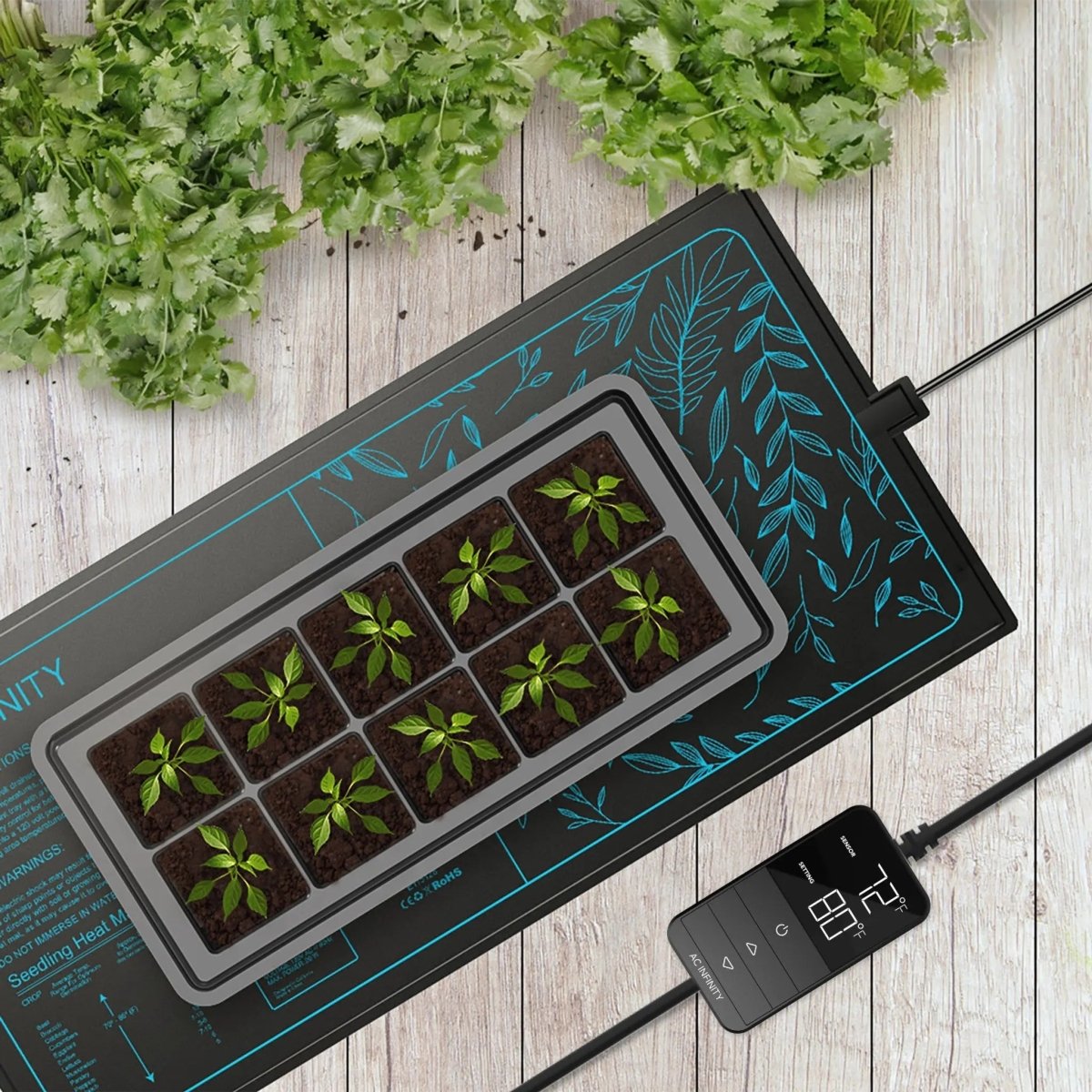 AC Infinity SUNCORE H3 Seedling Heat Mat with Digital Controller