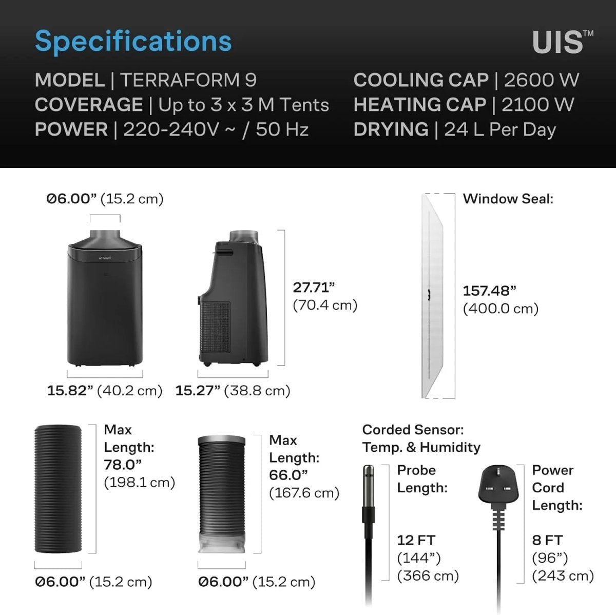 AC Infinity TERRAFORM 9 Smart Grow Climate Unit