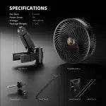 Spider Farmer 6-Inch Grow Tent Clip Fan (EC Motor)