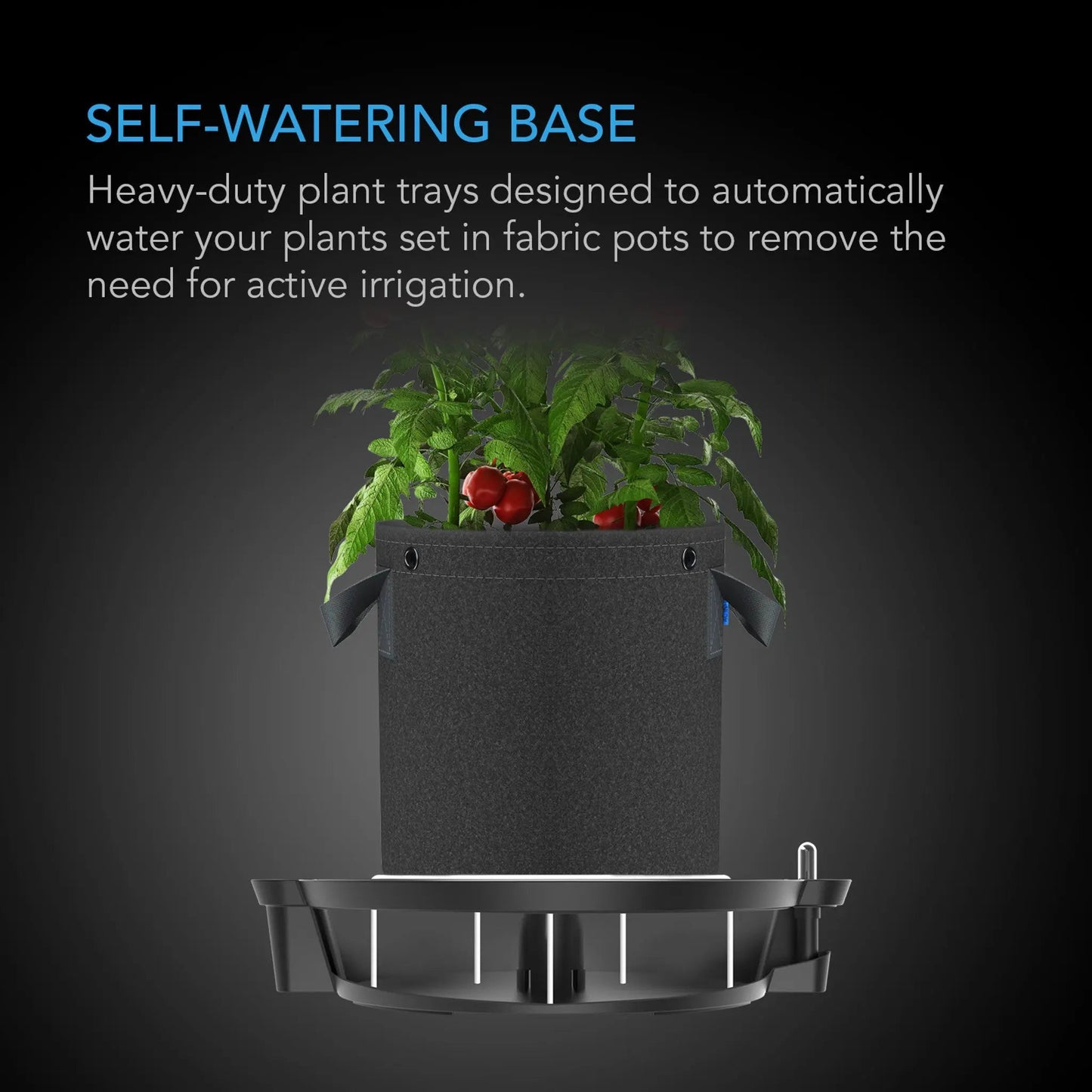 AC Infinity XL Self-Watering Fabric Pot Base 4-Pack