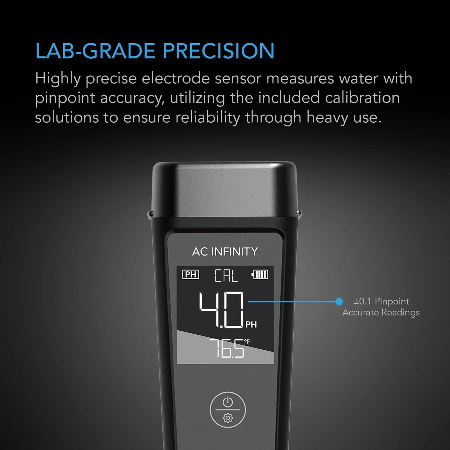 AC Infinity Digital Waterproof pH & Temperature Pen Kit