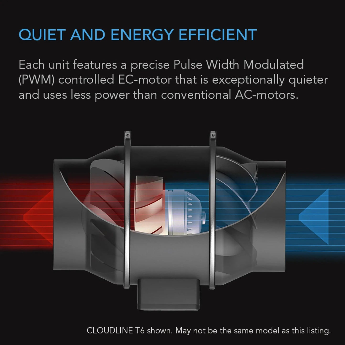 AC Infinity CLOUDLINE S12 Quiet Inline Mixed-Flow Duct Fan 12"