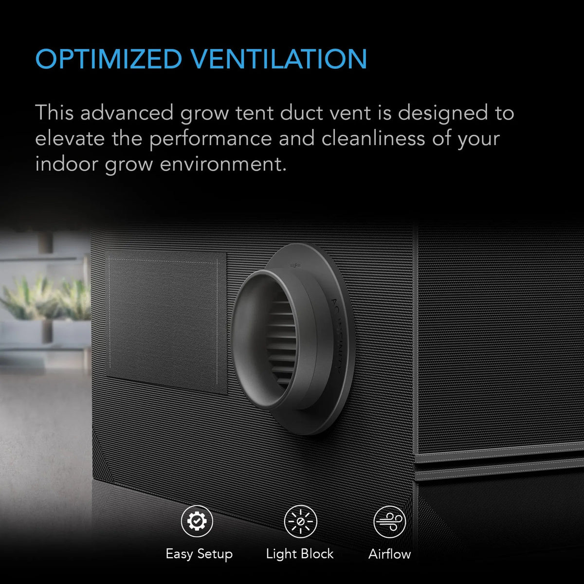 AC Infinity Advanced Grow Tent Duct Vent 6-Inch, 2-Pack