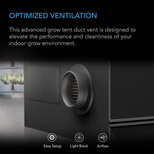 AC Infinity Advanced Grow Tent Duct Vent 6-Inch, 2-Pack