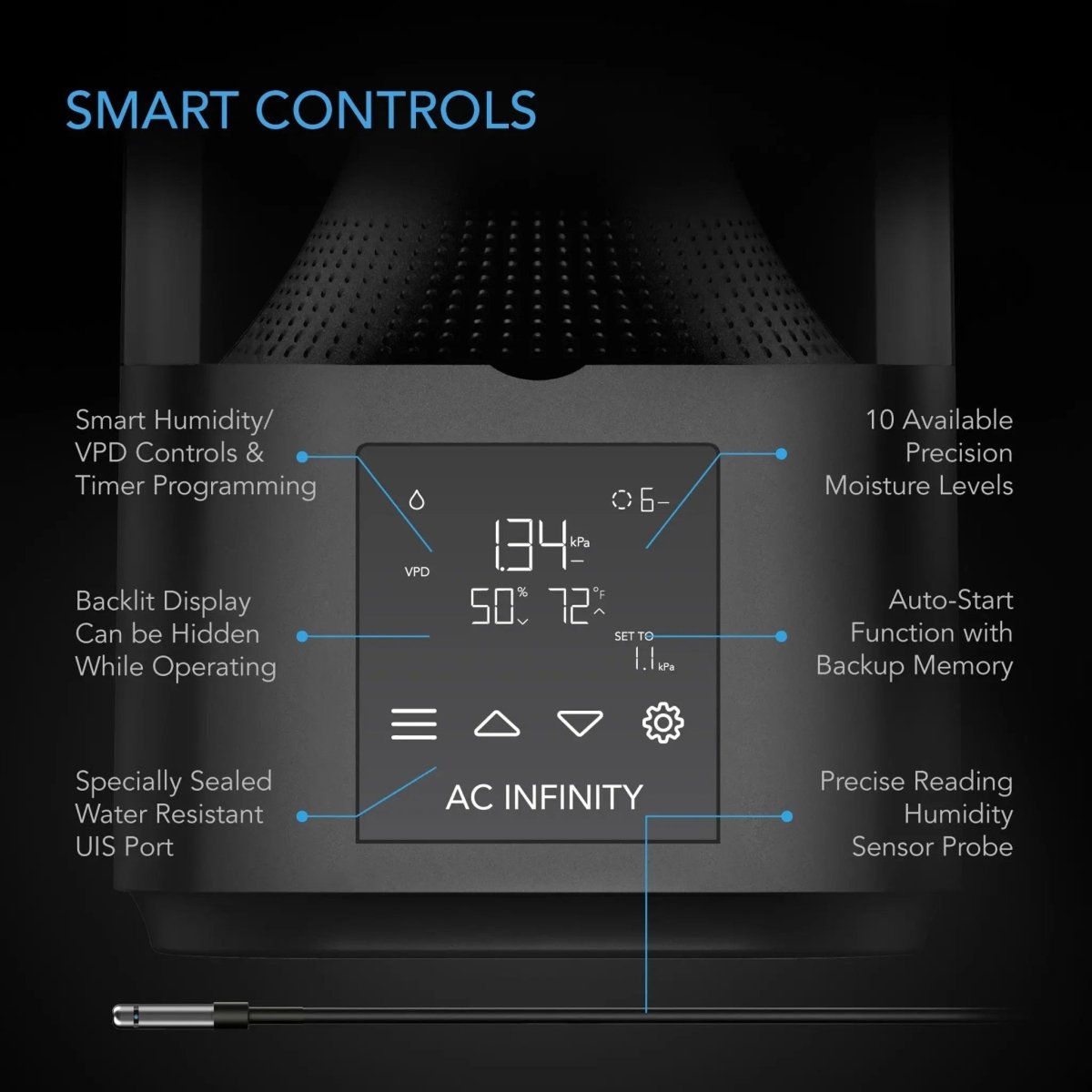 AC Infinity CLOUDFORGE T3 Gen 2 Smart Plant Humidifier