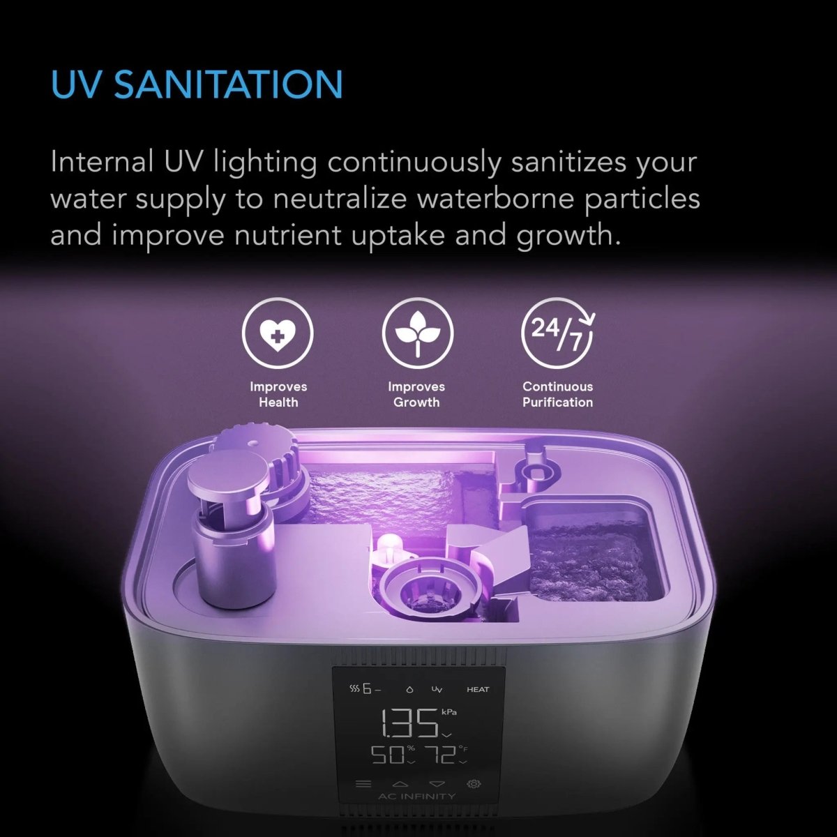 AC Infinity CLOUDFORGE T5 Smart Plant Humidifier