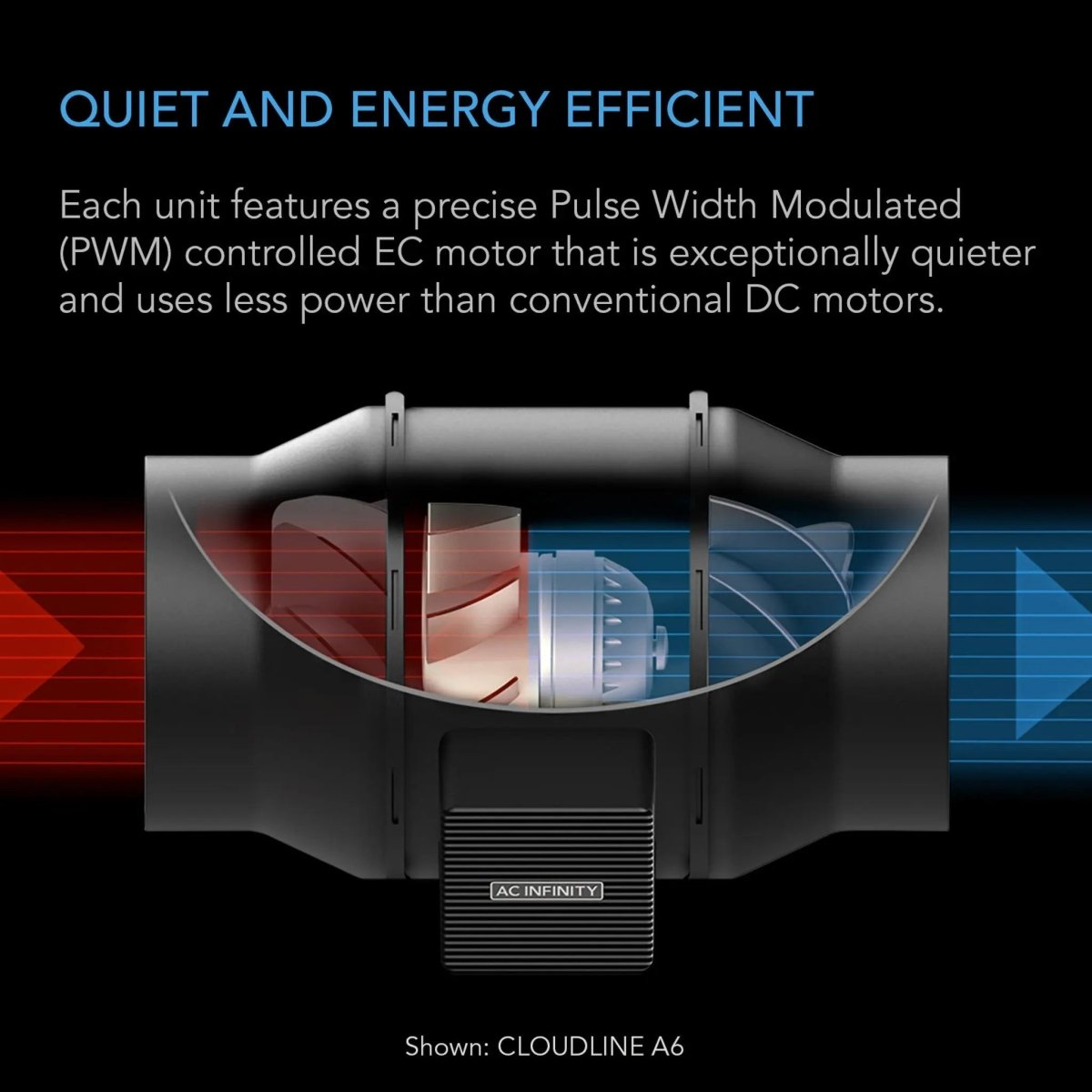 AC Infinity CLOUDLINE H4 Quiet Inline Mixed-Flow Duct Fan 4"