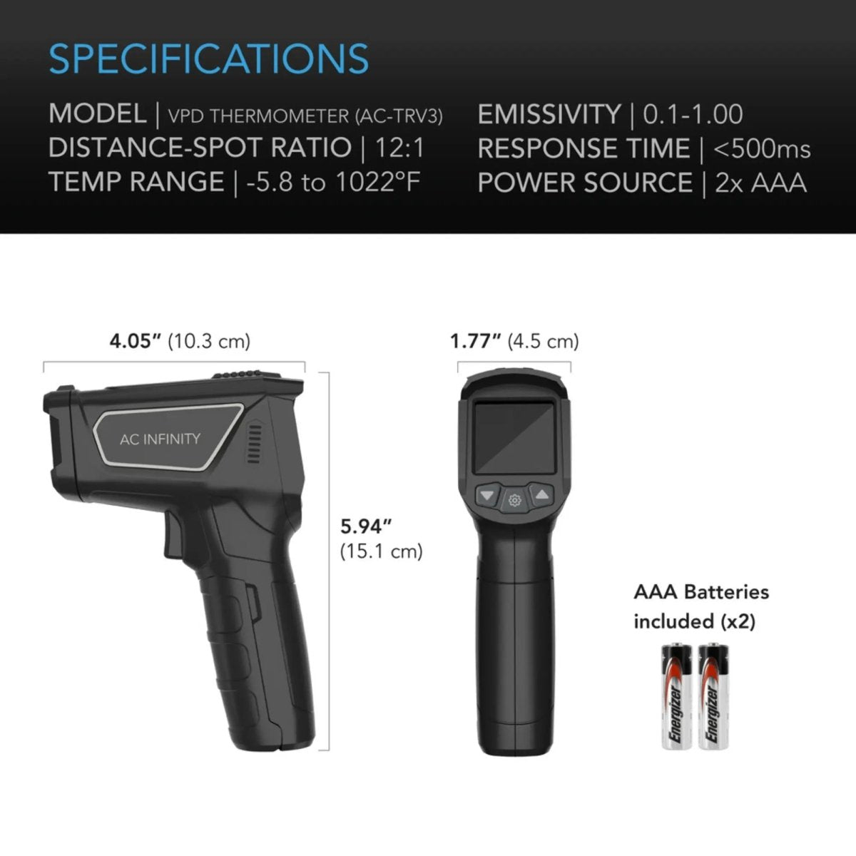 AC Infinity Digital VPD Thermometer Gun