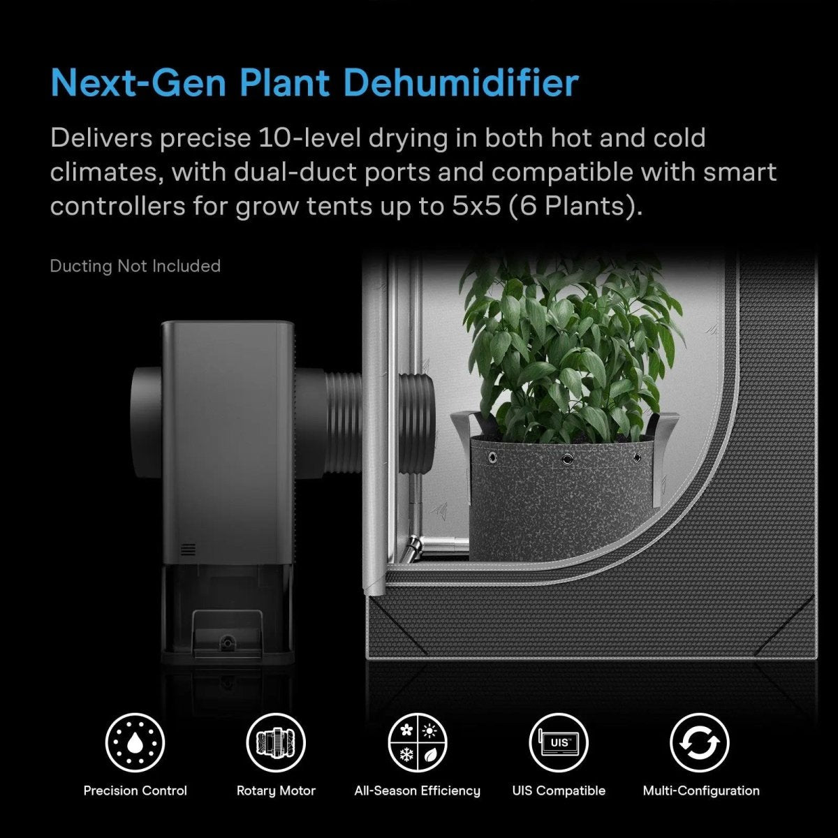 AC Infinity HYDRONE 5 Smart Plant Dehumidifier