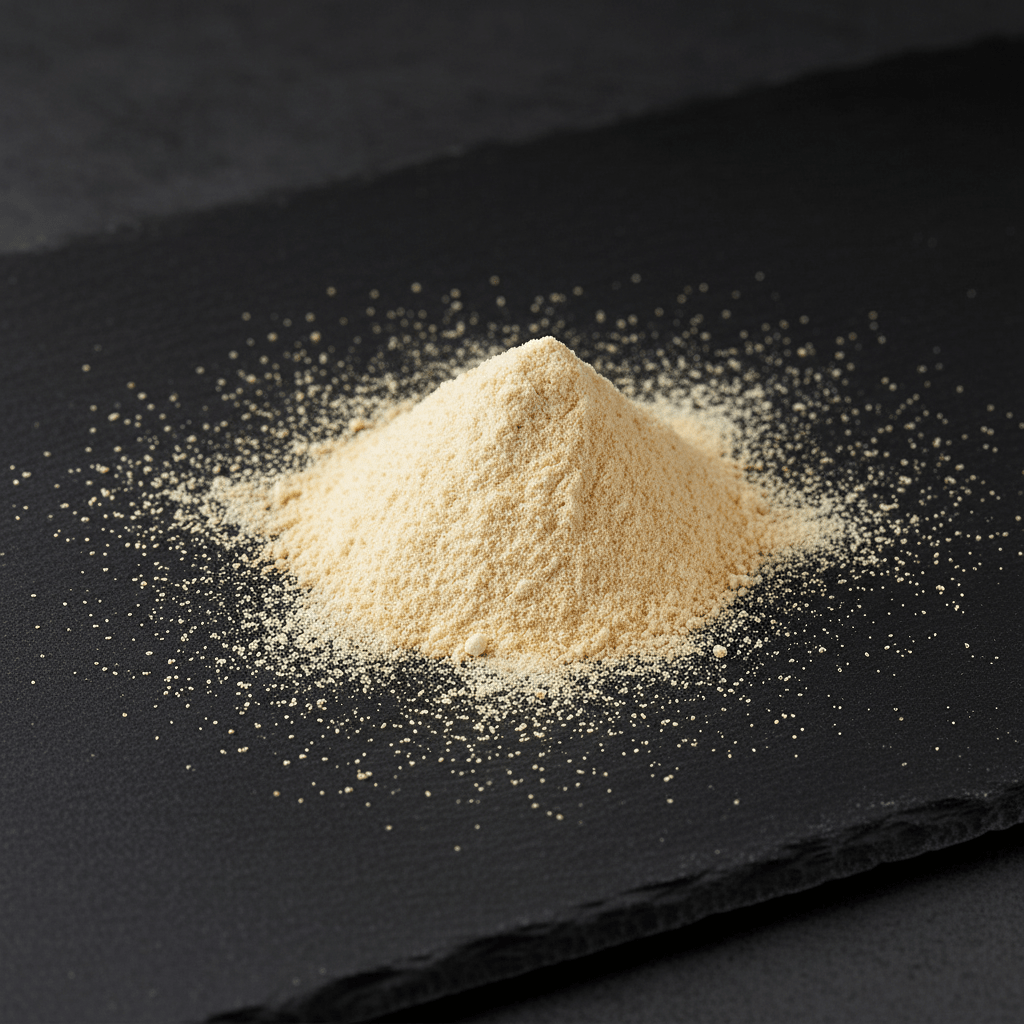 Micronised Barley Flour on Black Slate