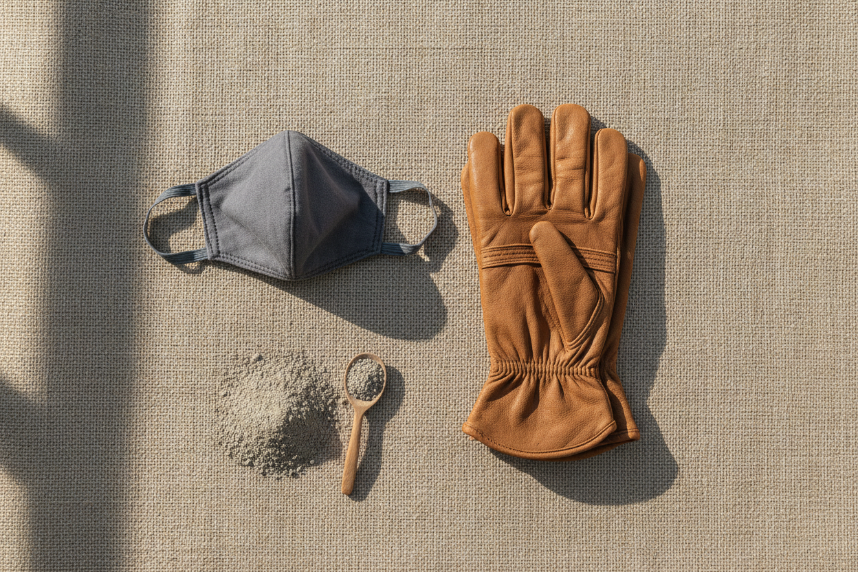 Flat lay safety essentials