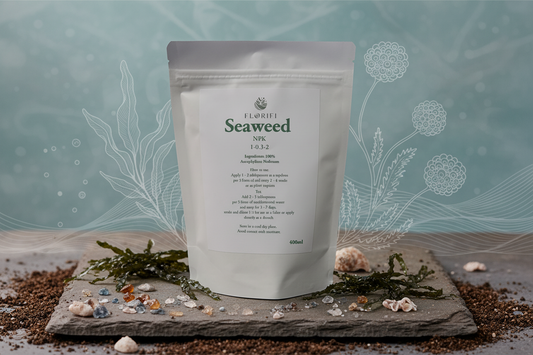 Florifi Seaweed soil amendment package with branding