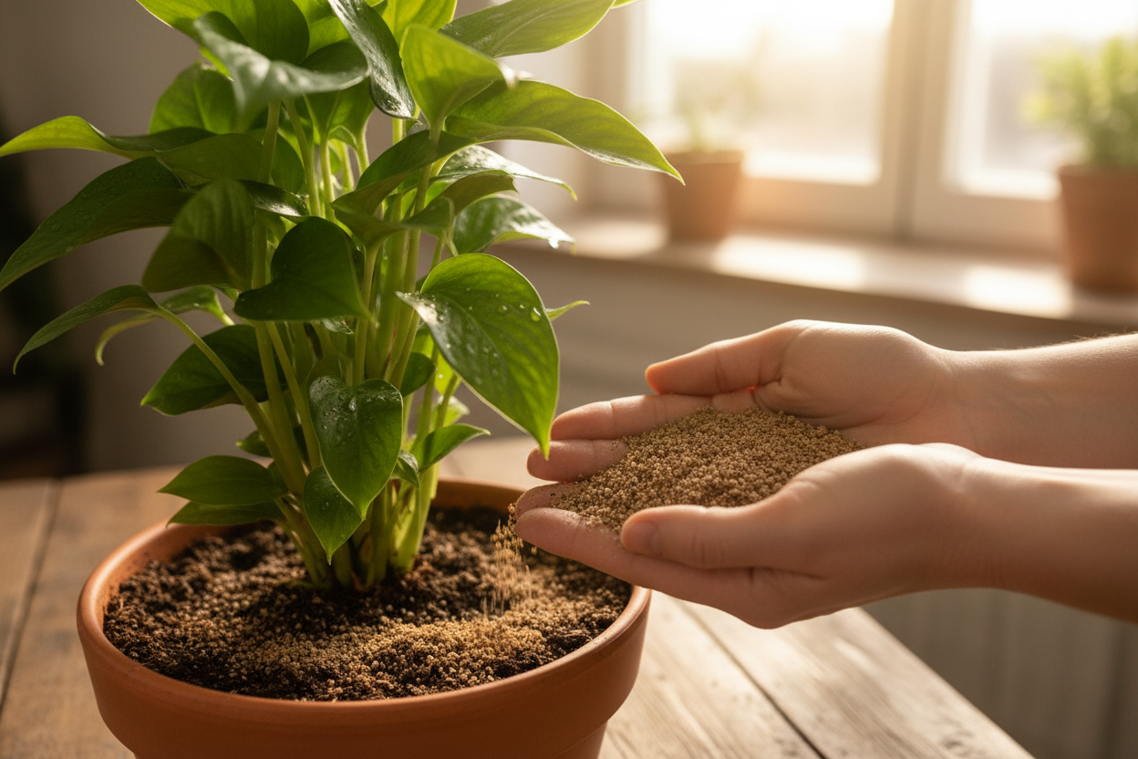 Top-dressing a plant